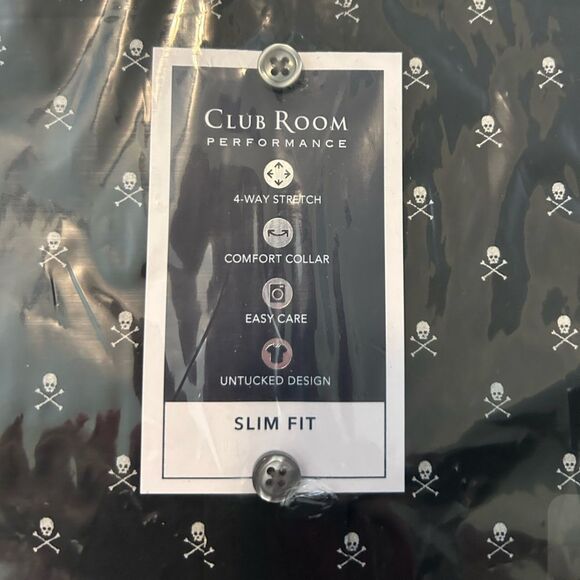NWT Club Room Men’s slim fit button down shirt size small - Picture 5 of 7